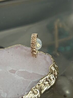 bluboho Gold Textured Tree of life hoop Earring (1)